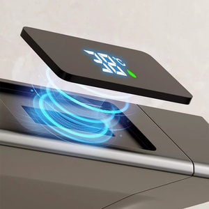 Juego Completo de Ducha Moderna TIEBA con Cabezal de Ducha de Latón Estilo Tecla de Piano en Gris Metálico, Termostático, con Pantalla de Cerámica - Product Image 3