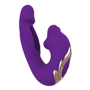 Vibrateur sexuel 3 en 1 <span class=keywords><strong>rouge</strong></span>, design langue, creux, pour stimulation du point G, avec fonctions de léchage, de morsure et de tapotement, pour stimulation du clitoris - Product Image 2