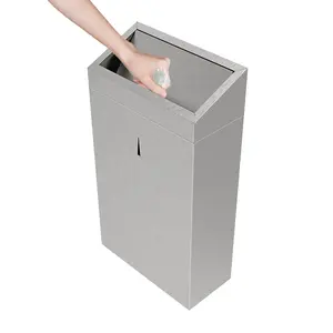 Tempat Sampah Swing top industrial ss dustbin 30L stainless steel pabrikan tempat sampah