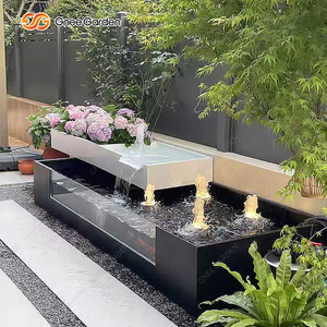 Dispositif en acier galvanisé de l'eau pour le produit d'ornements de jardin d'architecture de paysage de jardin - Product Image 1