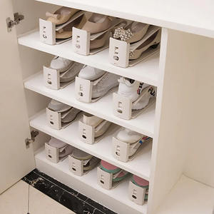Wholesale <b>Shoe</b> Rack Organizer <b>Saves</b> <b>Space</b> Double-Layer Adjustable Tray Cabinet With Layered Partitions for Organizing - Product Image 2