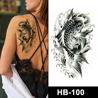 Fournitures de fête en gros étanche à l'eau longue durée encre temporaire corps maquillage faux demi bras autocollant de tatouage pour hommes femmes