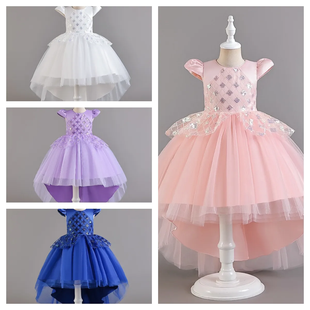 MQATZ popolare Ins Style ultimo abito Design bambini Party Wear Dress Baby Girl Party Dress