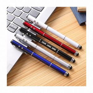 Bolígrafo Puntero Láser 4 en 1 Personalizado con Luz LED y Lápiz Táctil Metálico para Regalos Promocionales - Product Image 1