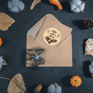 Autocollant adhésif rétro pour fête d'Halloween, vampire, décoration de cadeau, étiquette pour emballage de biscuits et bonbons - Product Image 3