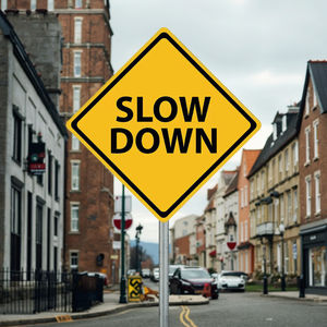 علامات السلامة المرورية علامات تحذير السرعة تخصيص لوحة الألومنيوم - Product Image 3