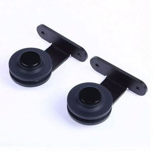 WEKIS Black Steel & Brass Sliding Barn Door <b>Top</b> Mounted Hanger Track Modern Design Bedroom Kitchen Living Room Outdoor - Product Image 3