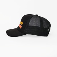 Gorra Trucker Vintage de los 70 con Bordado Floral, Gorra de Malla Negra con Espuma en la Parte Trasera, Gorras de Béisbol Personalizadas de Moda Urbana