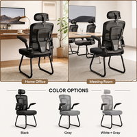 Chaise de bureau ergonomique avec soutien lombaire et appui-tête réglables - Chaise de bureau en maille respirante pour le bureau à domicile et les jeux