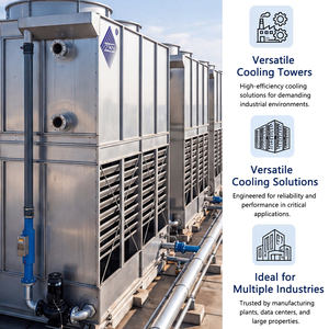 Système de refroidissement souterrain HACST pour mines, tour de refroidissement fermée, remplissages <span class=keywords><strong>PVC</strong></span>, construction métallique, pompe à moteur 50m³/h, contre-courant, faible pression - Product Image 3