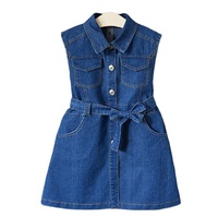 Venta al por Mayor con Envío Gratuito, Chaleco Vaquero Azul para Niñas, Vestido sin Mangas para Niñas, Compras en Línea en Tailandia