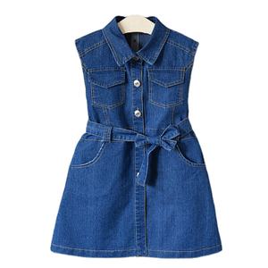 Venta al por Mayor con Envío Gratuito, Chaleco Vaquero Azul para Niñas, Vestido sin Mangas para Niñas, Compras en Línea en Tailandia - Product Image 1
