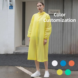 カスタマイズスタイル 大人用 防水 PE+EVA 使い捨て レインコート キャンプ用 ロング丈 全身用レインコート ジャケット - Product Image 2