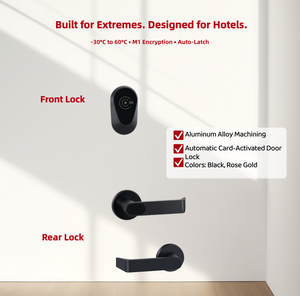 ระบบล็อคประตูโรงแรมด้วย RFID - ใช้คีย์การ์ด, รหัส M1 แบบเข้ารหัส, ตัวล็อคทำจากอะลูมิเนียม, ระบบล็อคอัตโนมัติสำหรับโรงแรมและที่พัก - Product Image 3