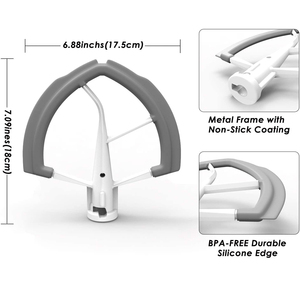 Batteur à revêtement plat avec grattoir en silicone, ustensile de cuisine, mélangeur de support, de bol s'adapte au modèle professionnel 600 KF26M1X KD2661X - Product Image 2