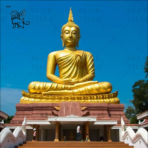 BLVE personnalisé extérieur doré géant métal cuivre bouddhisme Statues religieuses laiton Bronze grande Statue de <span class=keywords><strong>bouddha</strong></span> - Product Image 1