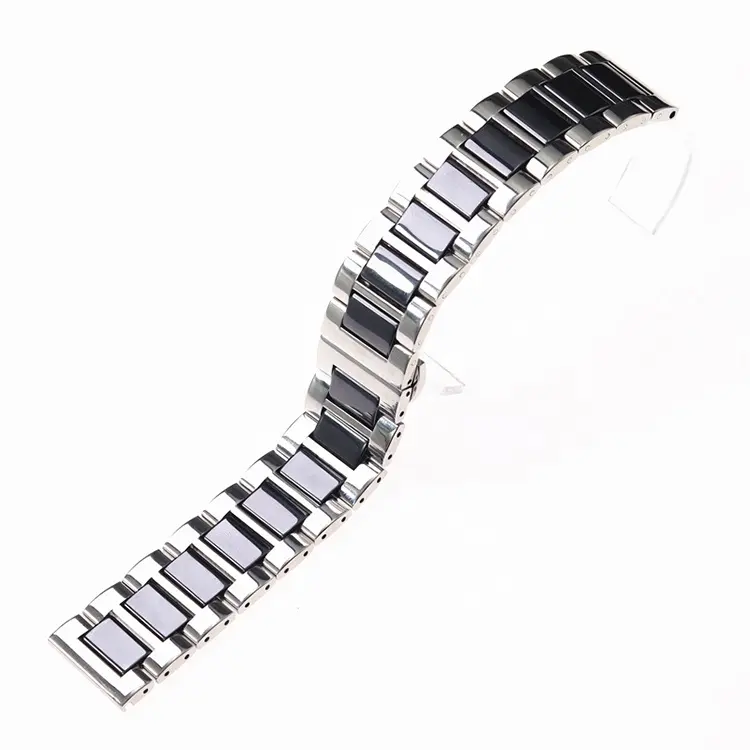 Best Price Of 20mm 22mm Universal Stainless Steel Ceramic Wear Resistant Watch Strap