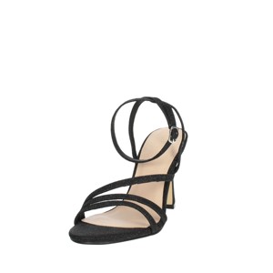 Sandali con cinturino alla caviglia 24083 nero con tacco a zeppa alla moda scarpe da sposa a punta quadrata Design comodo della piattaforma per l'estate - Product Image 6