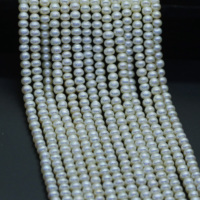 Perles d'eau douce naturelles blanches de forme plate Xulin 4-5mm 5-6mm 6-7mm 7-8mm pour pendentifs, boucles d'oreilles, bricolage
