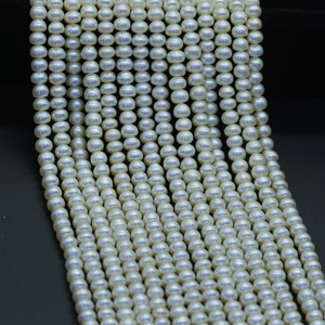 Xulin 4-5mm 5-6mm 6-7mm 7-8mm Flache Form Weiße Natürliche Süßwasserperlen für Anhänger Ohrringe DIY - Product Image 1