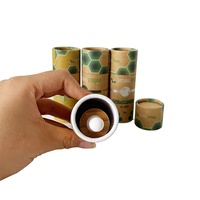 Emballages biodégradables en carton pour déodorants stick, tubes en papier kraft blanc, noir, marron pour baumes à lèvres, design de marque