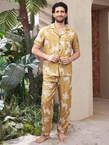 Artículo Popular: Pijama de Manga Corta para <span class=keywords><strong>Hombre</strong></span>, Cómodo para la Piel, Pijama Divertido - Product Image 1