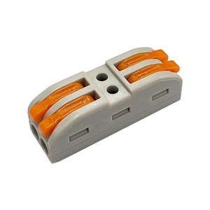 เทอร์มินัลบล็อกต่อสายไฟแบบต่อเร็วขั้วทองแดงต่อสายไฟที่ต่อสายไฟเชื่อมต่อเร็วได้รับการรับรอง CE ROHS - Product Image 1