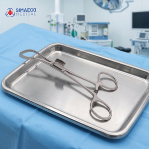 Pinces chirurgicales manuelles 110 mm pour serviettes et tubes avec clip pour tubes jusqu'à 15 mm, certifiées CE Classe I - Product Image 2