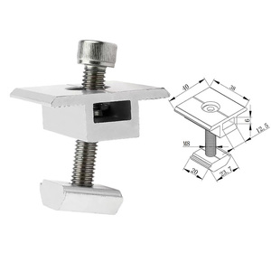 Pinces de <span class=keywords><strong>fixation</strong></span> réglables pour panneaux solaires sur toits en tuiles, pinces centrales et d'extrémité pour l'installation de modules photovoltaïques, accessoires solaires - Product Image 2