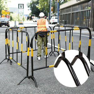 Barriera di traffico temporaneo tubo di ferro zincato recinzione di sicurezza controllo della folla per cantieri eventi festival Non riflettente - Product Image 1