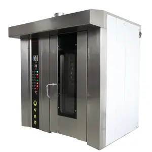 Rotary Ofen bäckerei linie maschine brot backen ausrüstung gebäck ofen baklava maschine gas diesel öl elektrische 16 32 48 trays