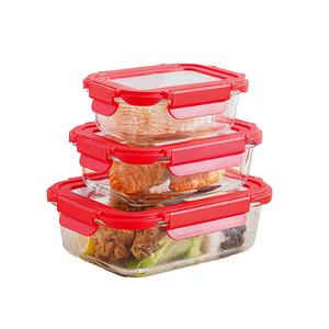 Recipientes de Vidrio Ecológicos Herméticos con Tapas de Cierre, Minimalistas, Aptos para Microondas y Lavavajillas, Recipientes para Preparación de Comidas, Grado Alimenticio - Product Image 2