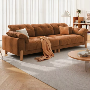Sofá Moderno, Cómodo, Elegante, Duradero y de Lujo, Personalizado, de Tela Crema, Minimalista, Multiplaza, para Salas de Estar - Product Image 6