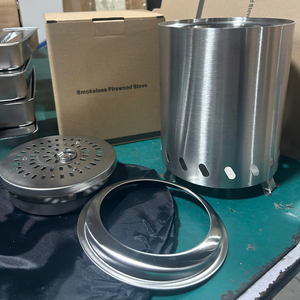 Tabletop <strong>Fire</strong> <strong>Pit</strong> Portable <strong>Camping</strong> Stove Firewood Stove Portable Stainless Steel <strong>Fire</strong> <strong>Pit</strong> Tabletop Solo Smokeless <strong>Fire</strong> <strong>Pit</strong> - Product Image 2