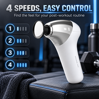 Pistolet de massage vibrant portatif intelligent OEM pour le corps, mini pistolet de massage musculaire profond à percussion, contrôle de la minuterie 5V 2A