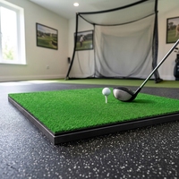 Tapis de golf portable 100x100cm pour entraînement en extérieur, bureau ou intérieur, base résiliente, tapis d'entraînement de golf, fournisseur en gros