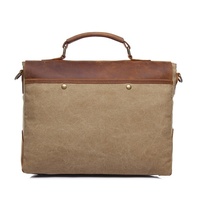 Porte-documents rétro en toile pour hommes Crazy Horse Sac à main en cuir pour ordinateur portable