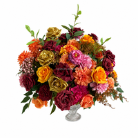 Boule de fleurs artificielles en soie en gros, arrangement floral pour allée de mariage, chemin de table, centre de table pour décoration événementielle