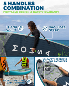 Outdoor Watersports <b>Surfing</b> Board Inflatable Stand up Paddle 34'' Wide Surfboard Fishing SUP MS01/4 Sup Board Outdoor Watersport - Product Image 2