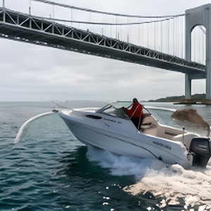 Yacht de croisière compact de 4,9 m en fibre de verre, bateau de pêche avec pare-brise incurvé, 5 passagers - Product Image 4