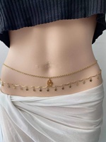 Chaînes de corps Gaby en acier inoxydable, chaîne de ventre étanche, chaîne de taille plaquée or 18 carats, bijoux de corps pour femmes, vente en gros