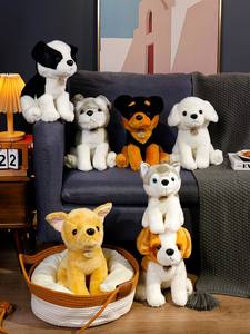 Simulation chien en peluche mignon <span class=keywords><strong>husky</strong></span> poupée enfants confort poupée Schnauzer <span class=keywords><strong>Labrador</strong></span> - Product Image 2