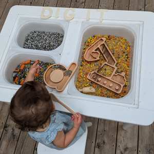 Plateau de poubelle sensorielle alphabet de jeu en bois personnalisé alphabet minuscule <span class=keywords><strong>flisat</strong></span> plateau de lettres abc sensoriel lettres d'apprentissage basées sur le jeu - Product Image 5