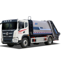 Camion compacteur à ordures PHEV 4x2 Dongfeng HUASHEN PHEV 14CBM à vendre pour la collecte des déchets, camion à ordures compacté PHEV