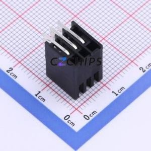 JL15EDGRHD-25403B01 Plug-in Terminal Block Bent Lead Through Hole,P=2.54mm Board-to-Board / Socket - Closed 2x3P 2.54mm Black - Product Image 2