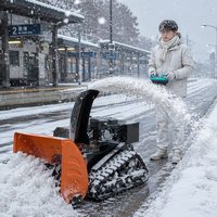 Machine de déneigement et de balayage télécommandée Loncin 196cc à essence EPA avec portée de 400m pour sentiers
