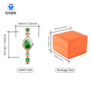 นาฬิกาข้อมือควอทซ์อะนาล็อกสายสแตนเลสหน้าปัดทรงไข่ - Product Image 2