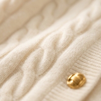 Neue Modische Lässige Gehäkelte Herbst-Damen-Strickjacke mit V-Ausschnitt, Einfarbig, Weiten Ärmeln, Dehnbar, Atmungsaktiv und Umweltfreundlich