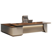 Bureau de direction en L pour PDG, design minimaliste et moderne, sensation haut de gamme, personnalisable et disponible en prévente