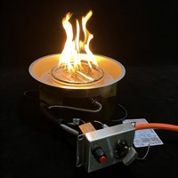 Kit de brûleur à gaz rond en acier inoxydable de 300 mm pour foyer extérieur et cheminée.